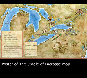 The Cradle of Lacrosse map.