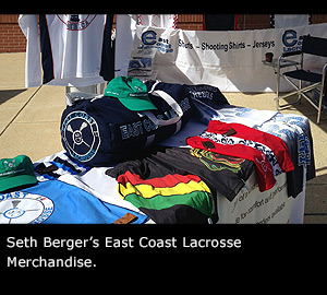 Seth Berger's East Coast Lacrosse merchandise.