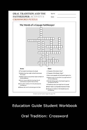 Education Guide Student Workbook - Oral Tradition: Crossword Puzzle